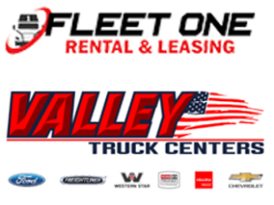 Logo for Fleet One Rental and Leasing and Valley Truck Centers