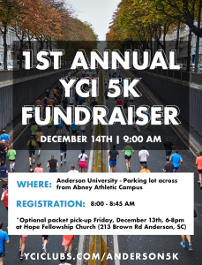 1st Annual YCI 5K Fundraiser home