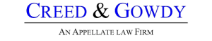 Sponsor Logo for Creed and Gowdy Law Firm