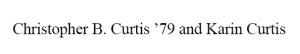 Sponsor Logo for Christopher B. Curtis '79 and Karin Curtis