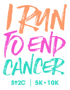 Logo for I RUN TO END CANCER
