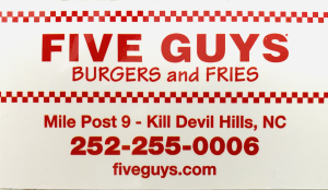 Sponsorship Logo for Five Guys OBX
