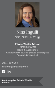 Sponsorship Logo for Nina Ingulli- Ameriprise Financial