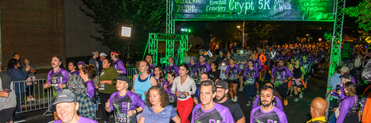 Rosehill Cemetery 'Crypt' 5K Run/Walk banner