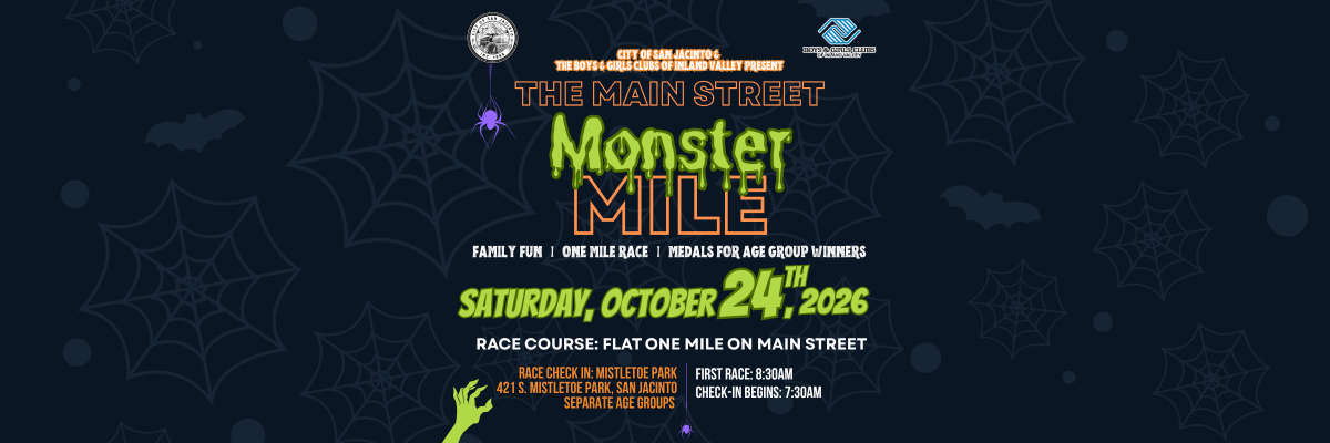 The Main Street Monster Mile banner