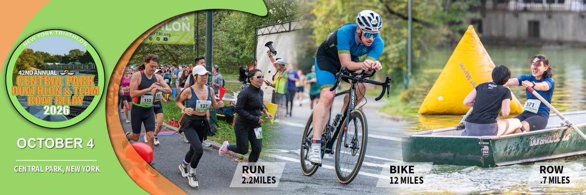 42nd Annual Central Park Duathlon/Team Boat Relay banner