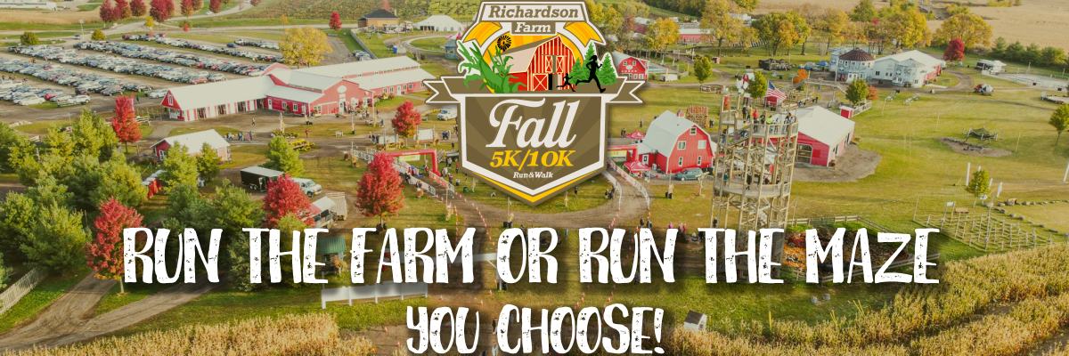 Richardson Farm Fall 5K & 10K with Family 1 Mile Adventure Run banner