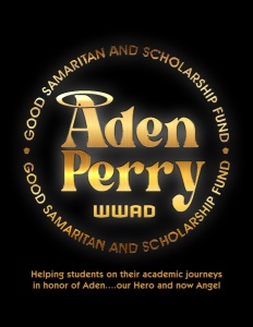 THROW DON'T GO      THE LEGACY OF ADEN PERRY Donation Logo