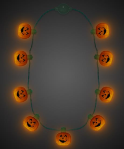 LED Pumpkin Necklace (Pickup at Merch Store Tent)