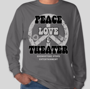 Peace Love Theater LS Tee - grey