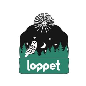 Loppet Pom Beanie - Owl Winter Sky
