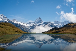 Reflection of the Schreckhorn, Swiss Alps
