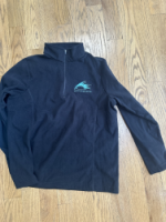 Lands End Black 1/4 zip fleece