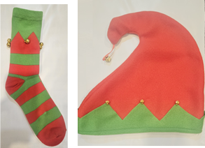 Santa Hat and Jingle Bell Sock