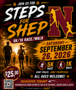 Steps for Shep 5k Road Race/1 Miler logo