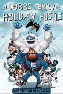 Dobbs Ferry Holiday Hustle 5k &  KIDS Reindeer Fun Run logo