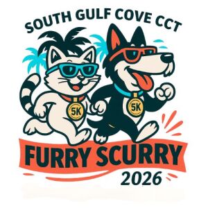 6th Annual South Gulf Cove CCT Furry Scurry 5K    (Feb. 21st 2026 8am) home