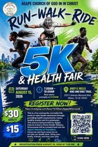 Agape 5K fun run/walk/ride for Jesus home