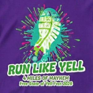 "Run Like Yell" Yell Fest 4 Miler logo