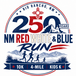 NM RED WHITE AND BLUE RUN Logo