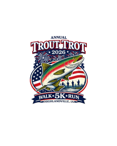 Highlandville Trout Trot logo