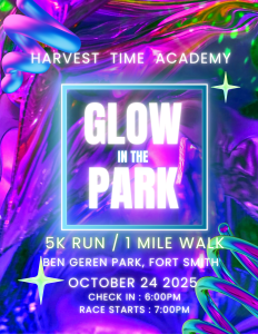 Harvest Time Academy Glow in the Park 5k Run home