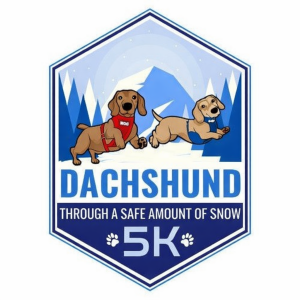 Dachshund Through a Safe Amount of Snow 5K logo