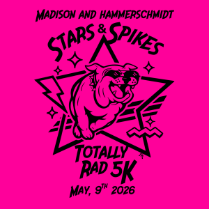 Stars & Spikes: Totally Rad 5k logo