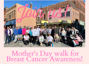 Mothers Day Breast Cancer Awareness walk - Bridges of Stillwater Loop trail. Mothers Day MORNING at 9am. logo