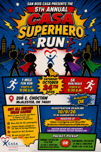 CASA Superhero 5K & 1 Mile Fun Run McAlester logo