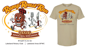 Lakeland Rotary & General Federation of Women's Clubs Rump Roast Run logo