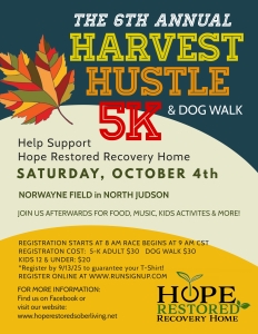 Harvest Hustle 5K & Dog Walk home
