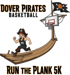 Dover Pirate Basketball Run the Plank 5k logo