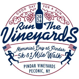 Run the Vineyards - Memorial Day at Pindar 5K logo