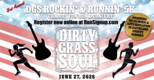 Dirty Grass Soul Rockin’ and Runnin’ 5k logo
