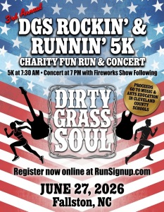 Dirty Grass Soul Rockin’ and Runnin’ 5k logo
