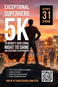 EE Exceptional Superhero 5K logo