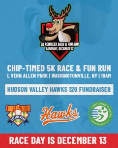 3rd Annual HV Hawks 5K Reindeer Dash and Fun Run Logo