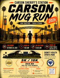 LASAA Mug Run - LASD Carson Station homepage