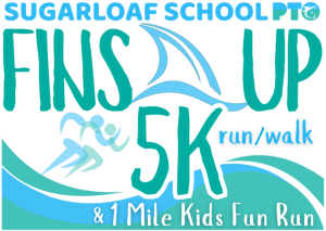 SUGARLOAF SCHOOL PTO FINS UP 5K RUN/WALK & 1M KIDS FUN RUN logo