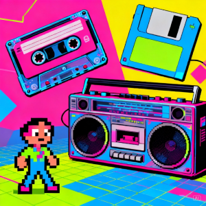 I love the 90s 5k logo