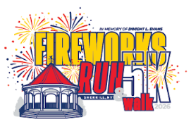 Sherrill Fireworks Run: In Memory of Dwight L. Evans logo