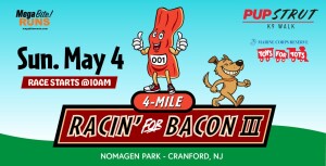 Racin' for Bacon 4 Miler and Pup Strut home
