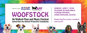 Woofstock 5k/Walk-A-Thon logo