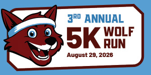 Okemos Wolf Run and Walk logo