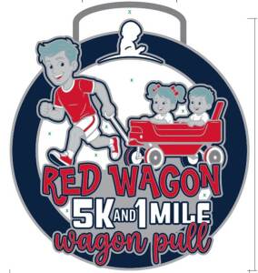 Red Wagon 5K and 1 Mile Wagon Pull logo