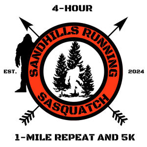 Sandhills Running "Sasquatch Challenge 4-Hour 1-Mile Repeat" and Sasquatch 5K logo