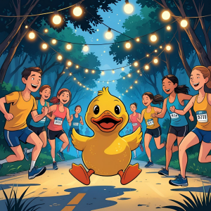 Rubber Ducky Glow Run home