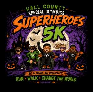 Superhero for Special Olympics 5K home
