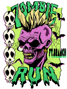Fort Branch Sinister Cellar Zombie 5K Run/Walk/Lil Zombie Kids Fun Run logo